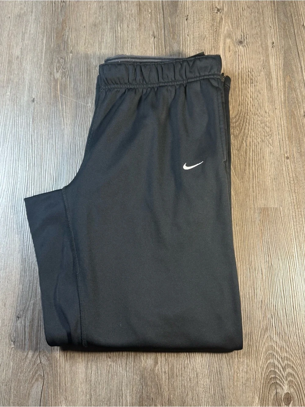 Nike Black Joggers with White Swoosh